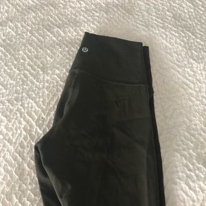 Lululemon cropped army green leggings